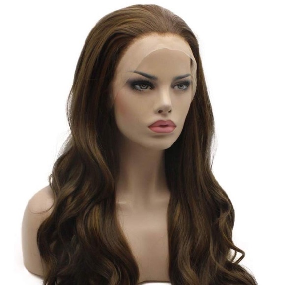 ? 24” BROWN MIX CURLY LACE FRONT WIG? *NEW*
?